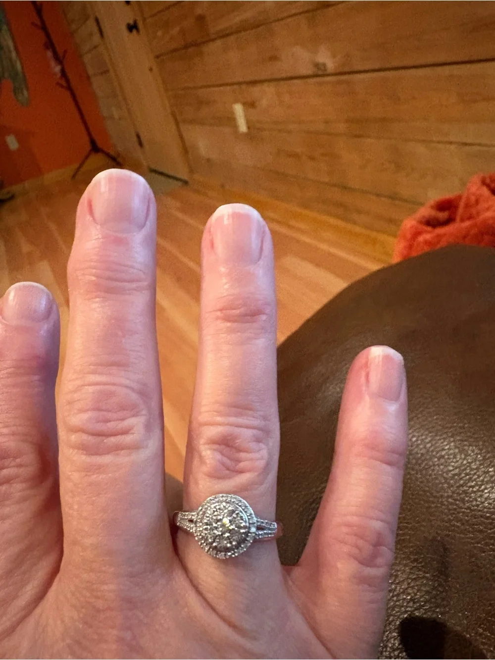 925 Sterling Silver Halo Diamond Cluster Ring REAL DIAMONDS 💎
